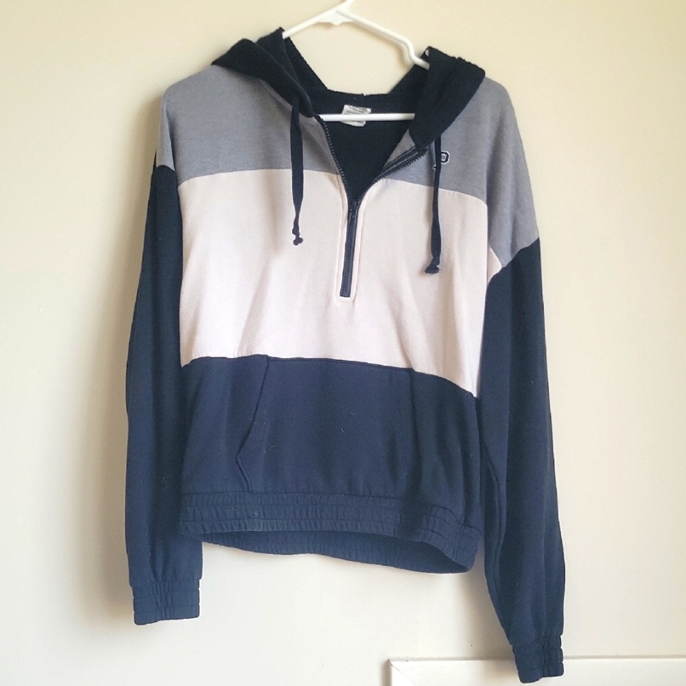 🎁5 For $20 PINK Colorblock Hoodie with Drawstring
